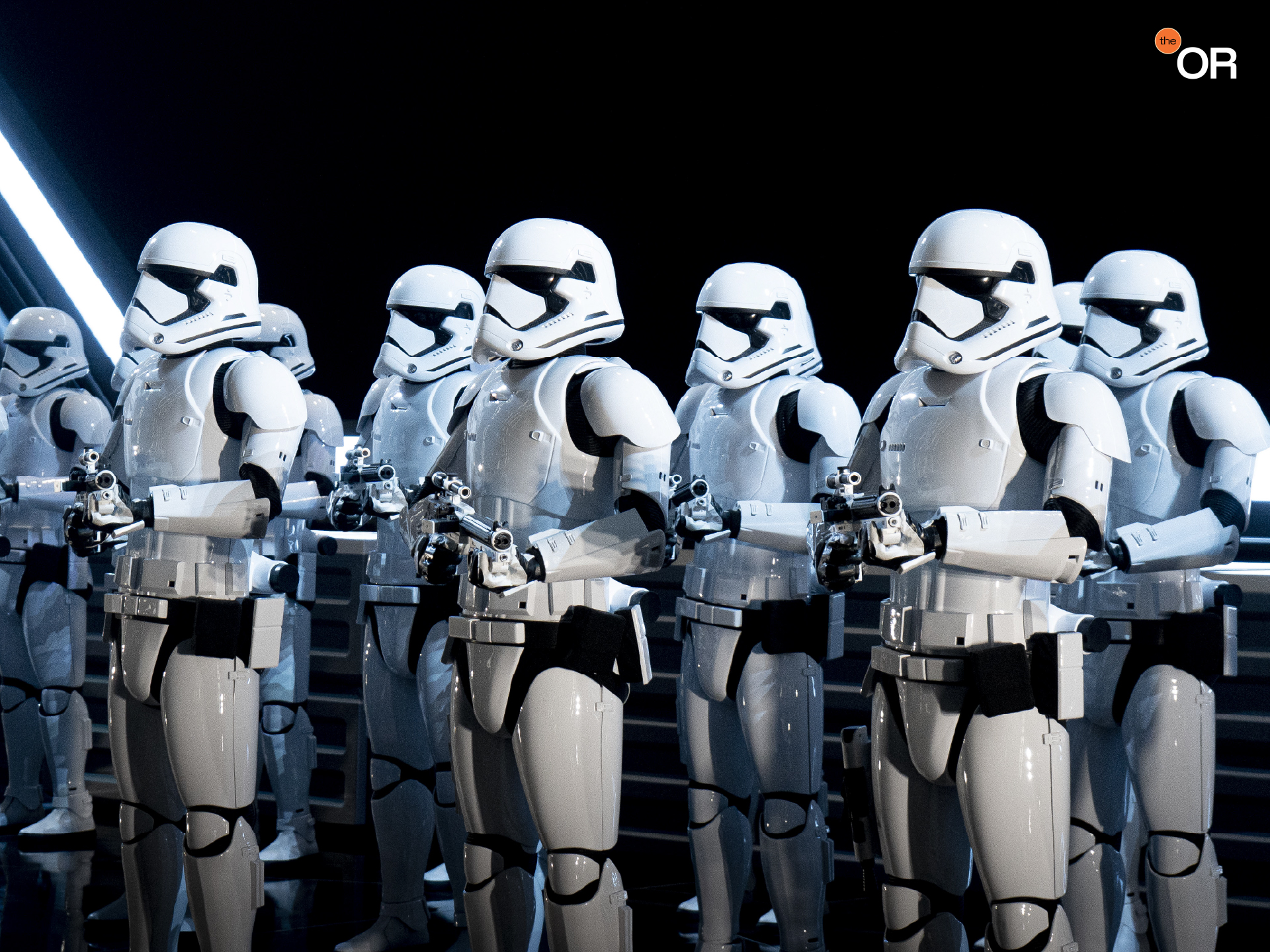 Stormtroopers at Disney World's Rise of Resistance attraction.