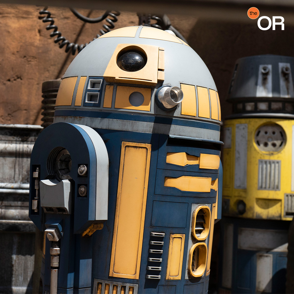 A droid at Disneyworld's Galaxy's Edge.